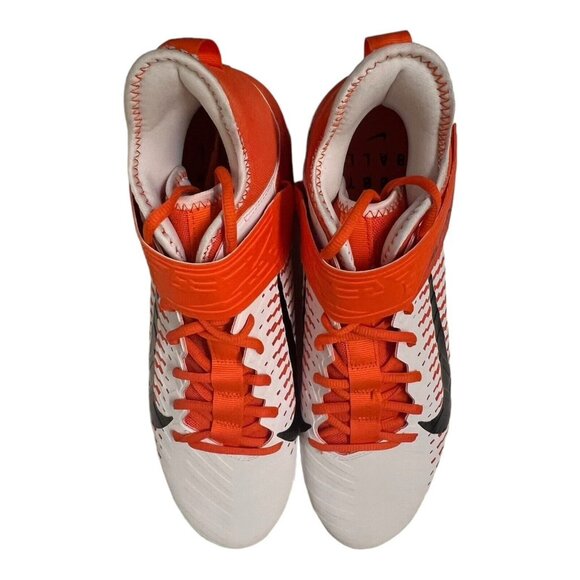 Nike Alpha Menace Pro 2 MID Football Cleat Team Orange/White Men 12.5 BV3945-103 - Picture 8 of 10